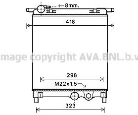 AVA QUALITY COOLING vw2325 -  Радиатор, охлаждение двигателя